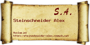 Steinschneider Alex névjegykártya